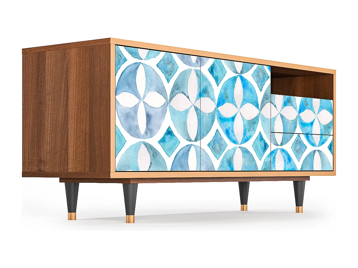 TV-meubel - 125х56х41 cm - T7 - Porto Mood, Walnoot