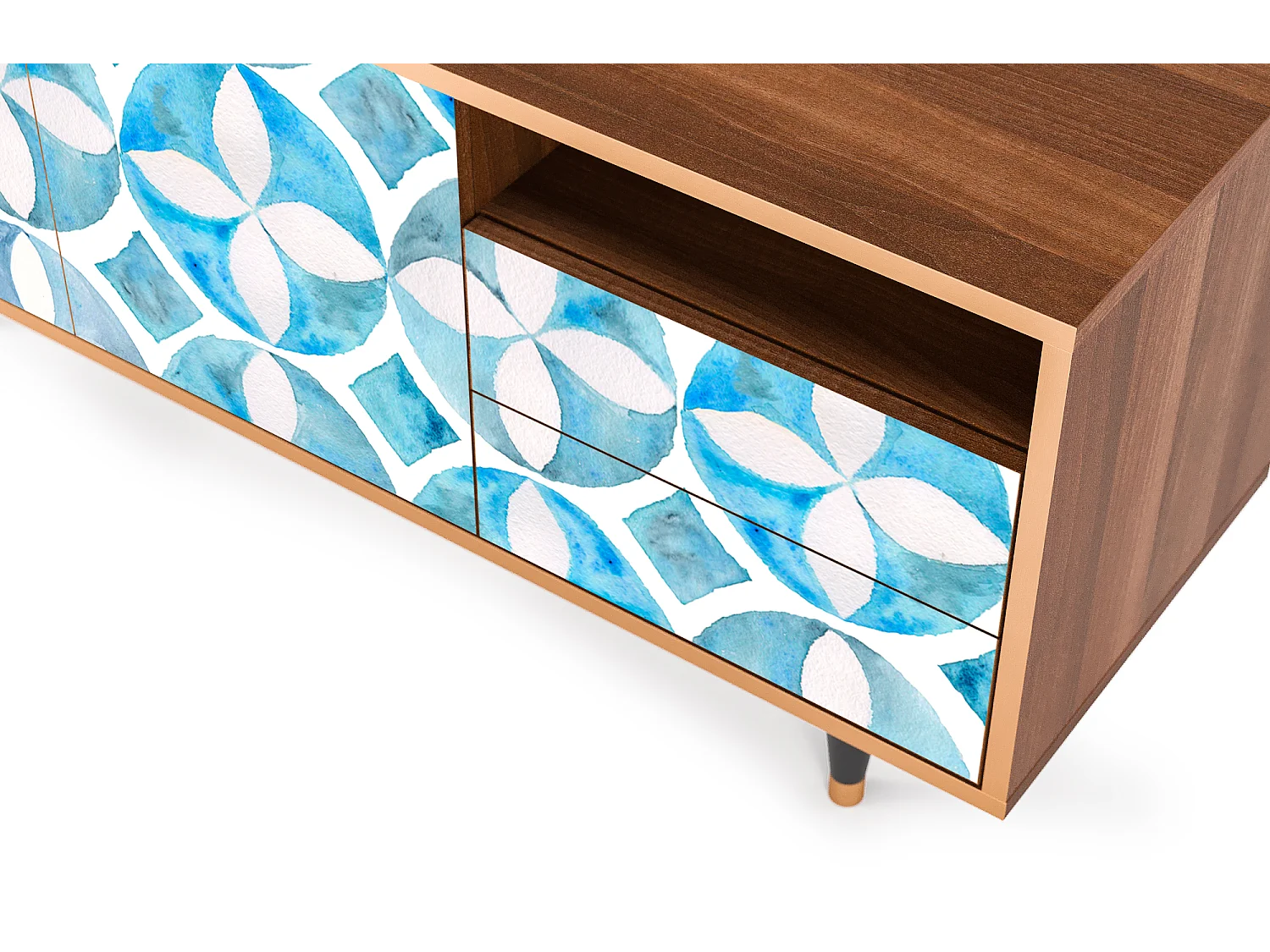 TV-meubel - 125х56х41 cm - T7 - Porto Mood, Walnoot