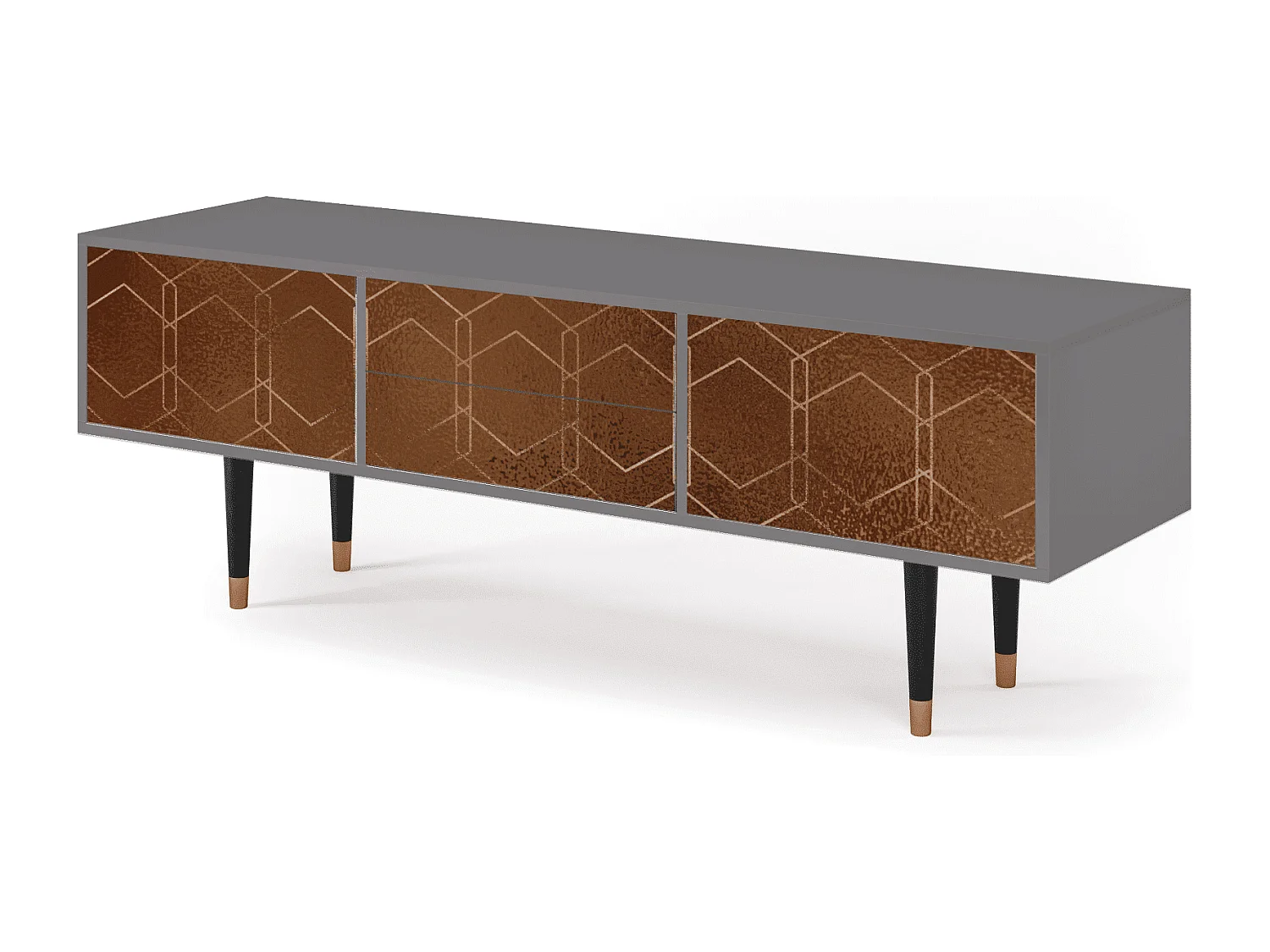 Szafka RTV - 170х59х48 cm - T4 - Chocolate Bar, Szary