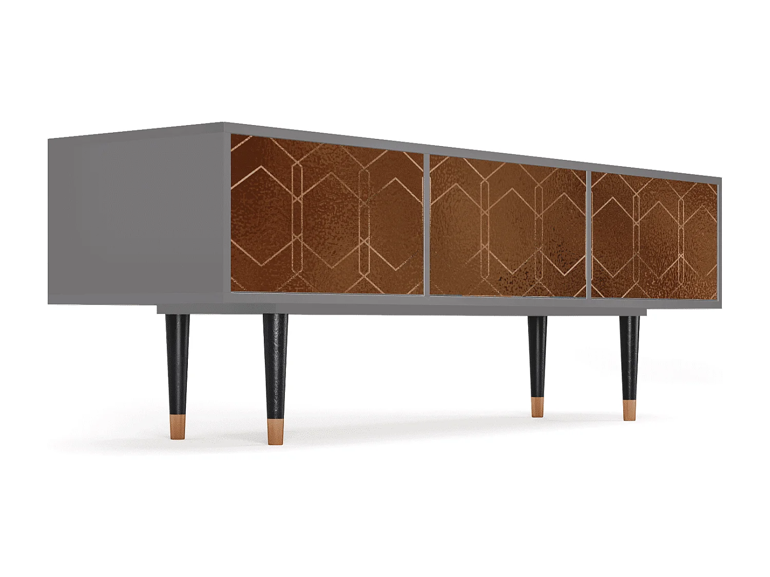 Szafka RTV - 170х59х48 cm - T4 - Chocolate Bar, Szary