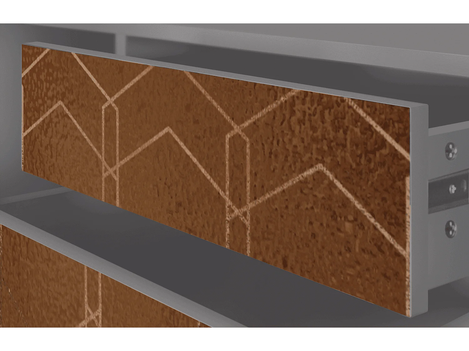 Szafka RTV - 170х59х48 cm - T4 - Chocolate Bar, Szary