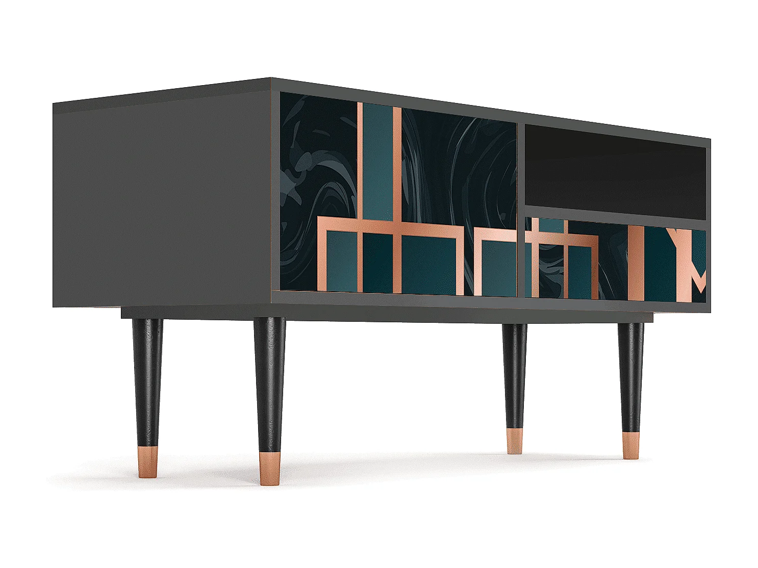 TV-Möbel - 115х59х48 cm - T3 - Emerald Metro, Anthrazit