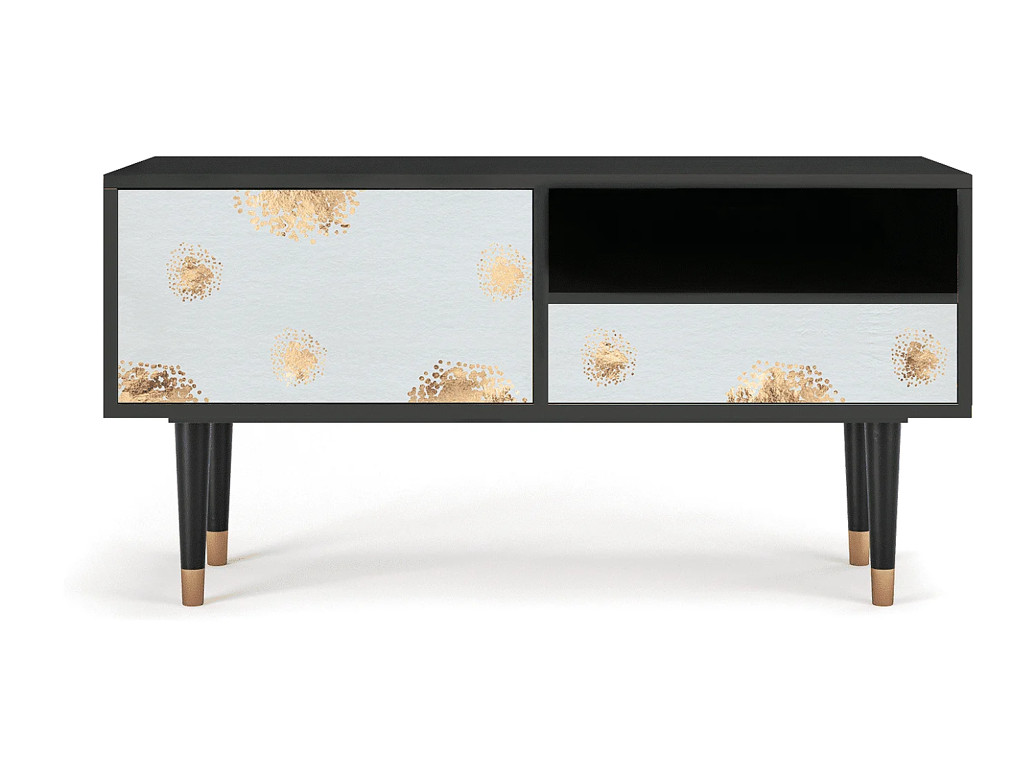 Meuble TV - 115х59х48 cm - T3 - Sky Latte, Anthracite