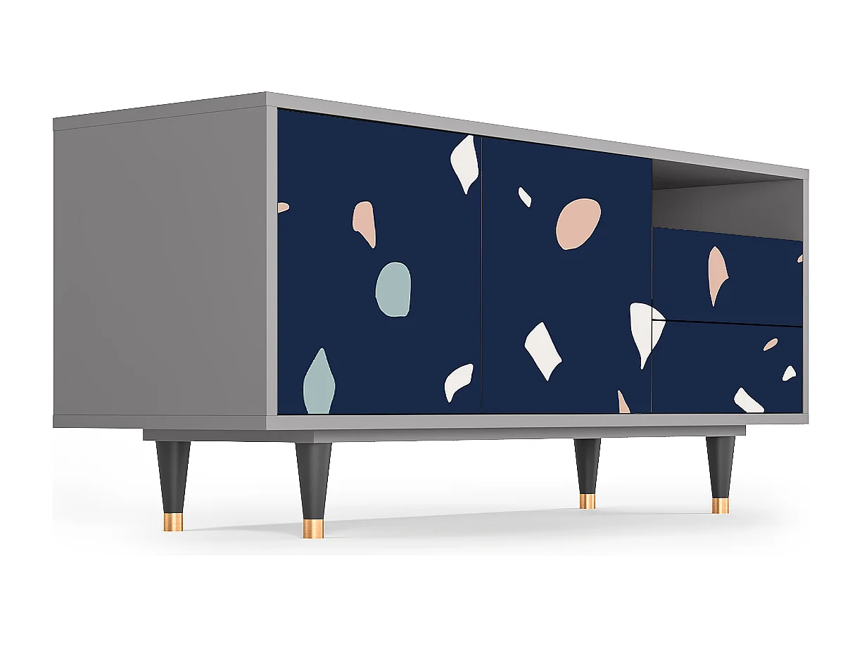 TV-Möbel - 125х56х41 cm - T7 - Space Satellites, Grau