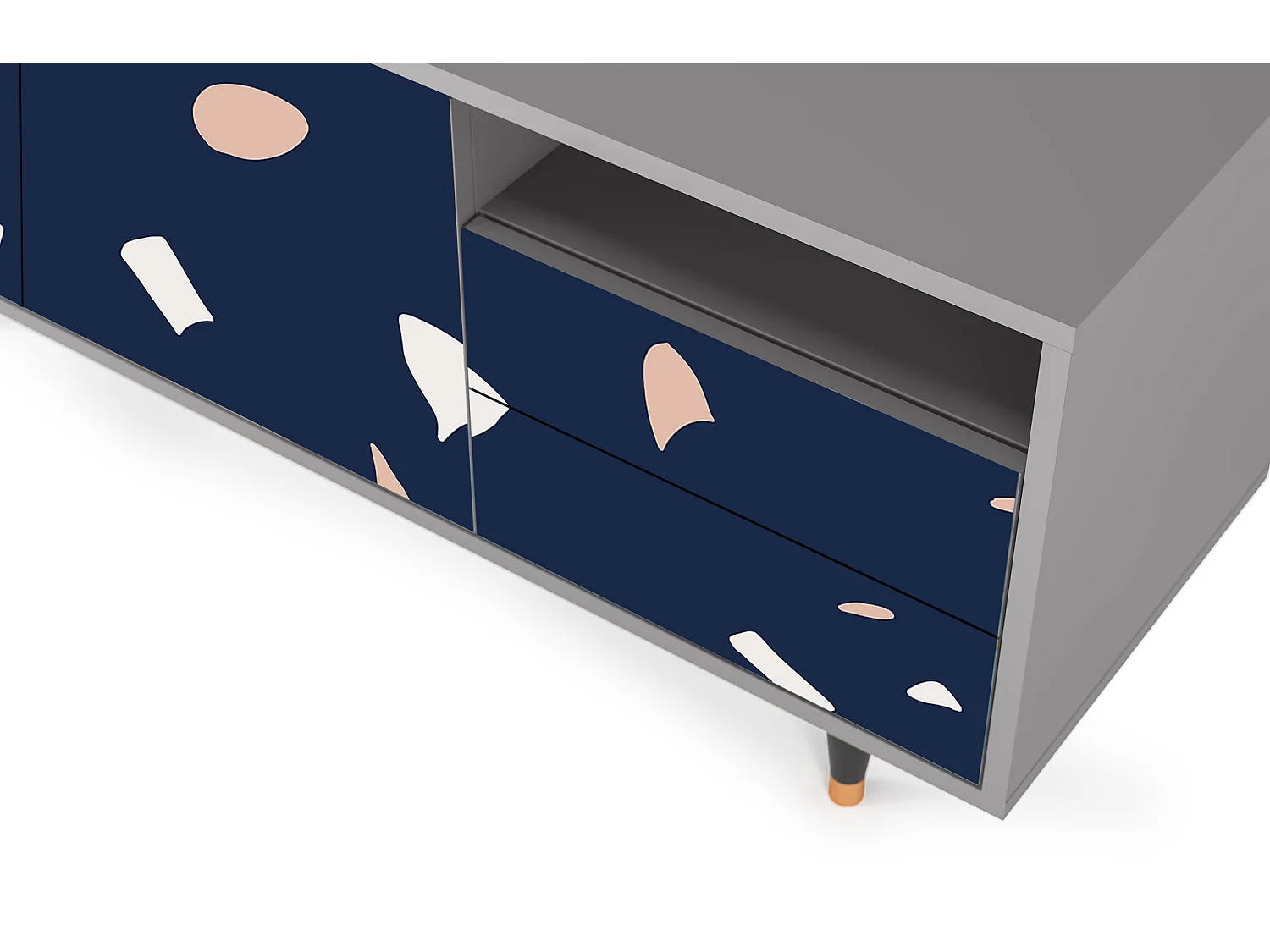 TV-Möbel - 125х56х41 cm - T7 - Space Satellites, Grau