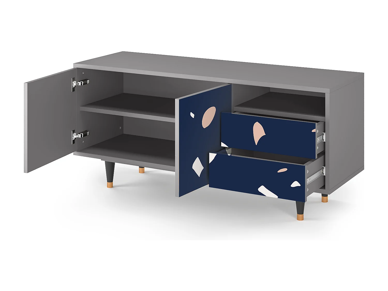 TV-Möbel - 125х56х41 cm - T7 - Space Satellites, Grau