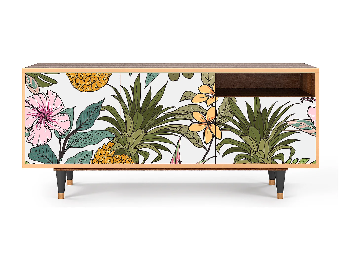 Meuble TV - 125х56х41 cm - T7 - Estival Fruit, Noyer