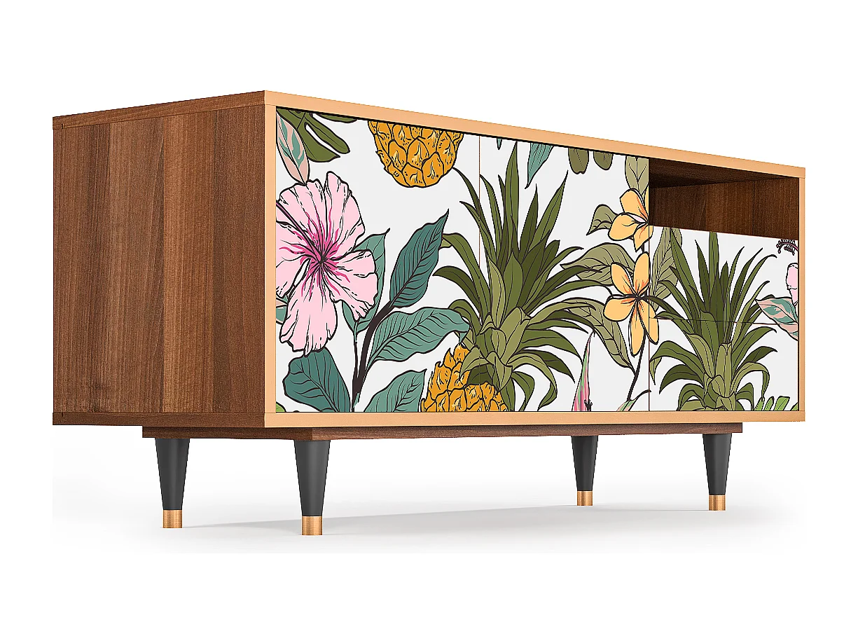 Meuble TV - 125х56х41 cm - T7 - Estival Fruit, Noyer