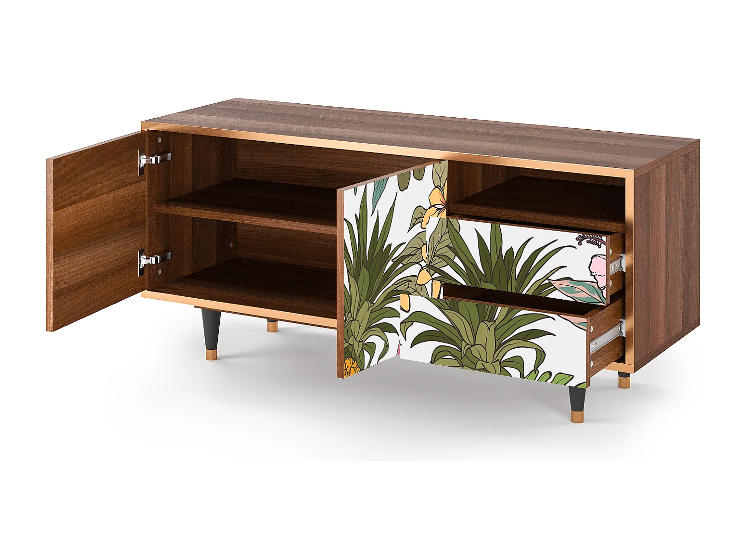 Meuble TV - 125х56х41 cm - T7 - Estival Fruit, Noyer