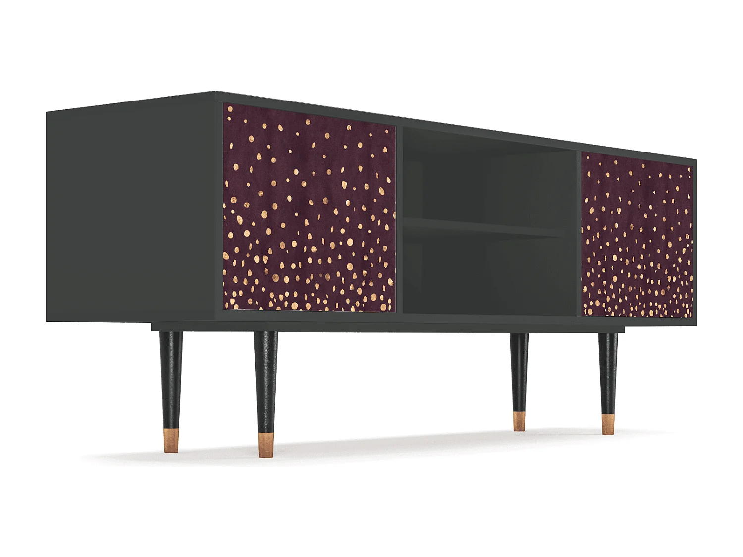 Mueble de TV - 170х69х48 cm - T2 - Glowworms, Antracita