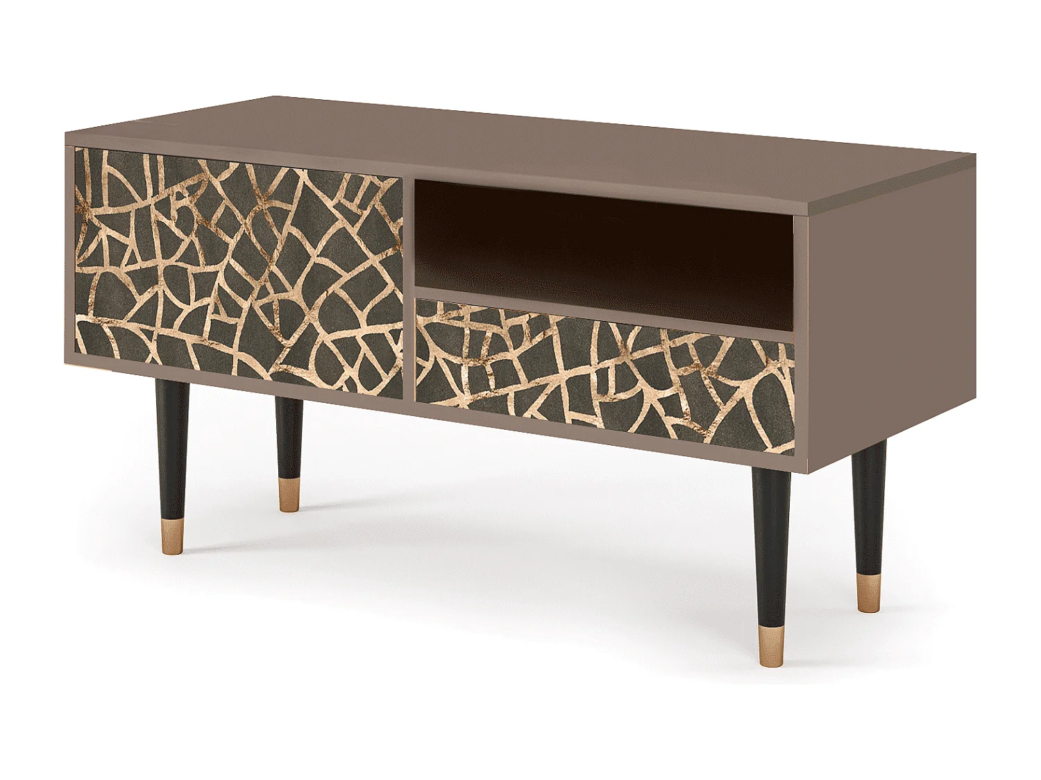 Meuble TV - 115х59х48 cm - T3 - Enlarged Leaf, Latte