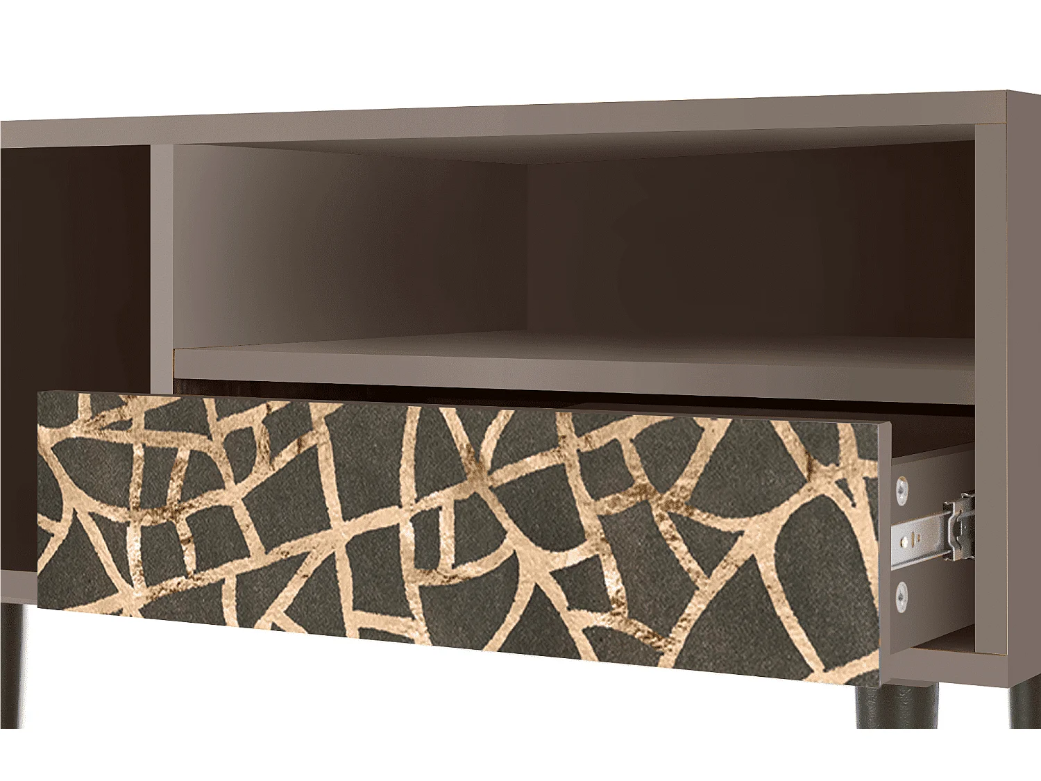 Meuble TV - 115х59х48 cm - T3 - Enlarged Leaf, Latte