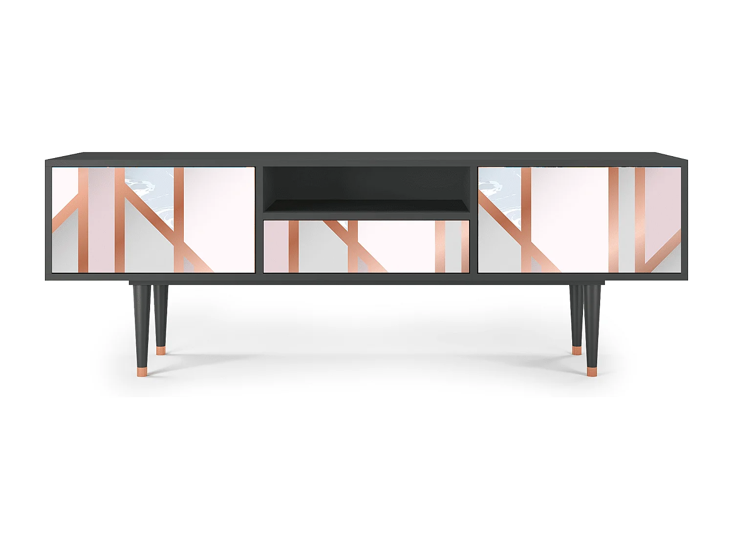 Meuble TV - 170х59х41 cm - T6 - Champagne Story, Anthracite