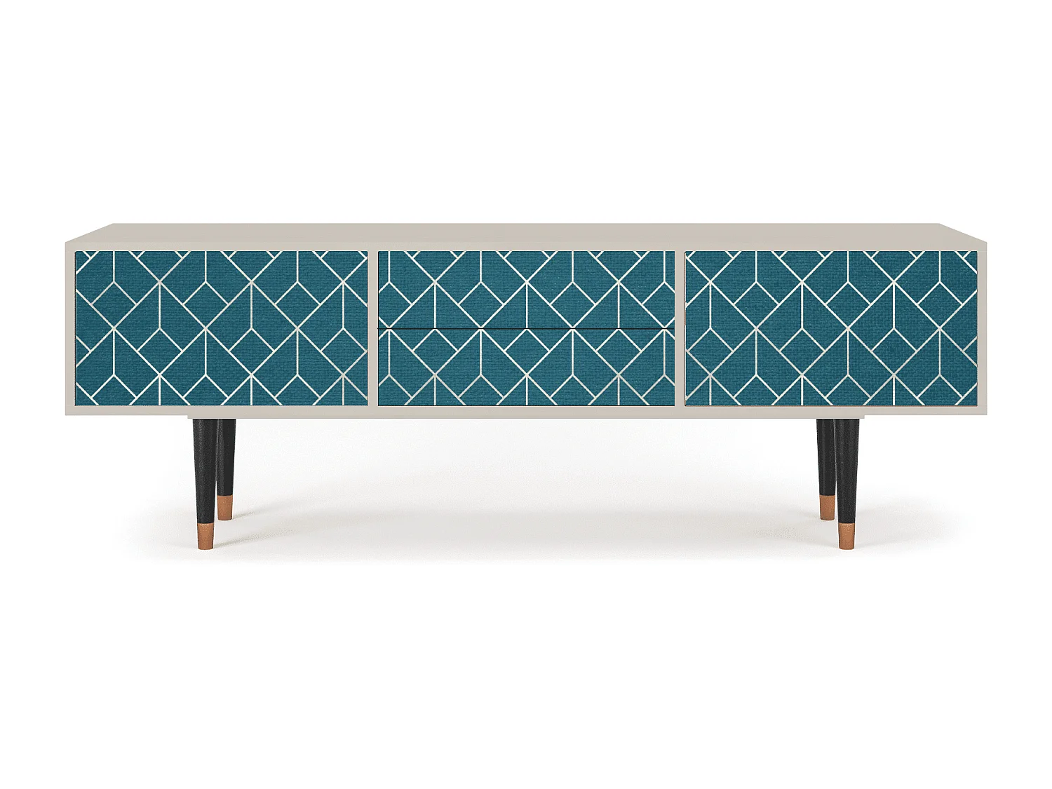 TV-Möbel - 170х59х48 cm - T4 - Turquoise Geometry, Sand