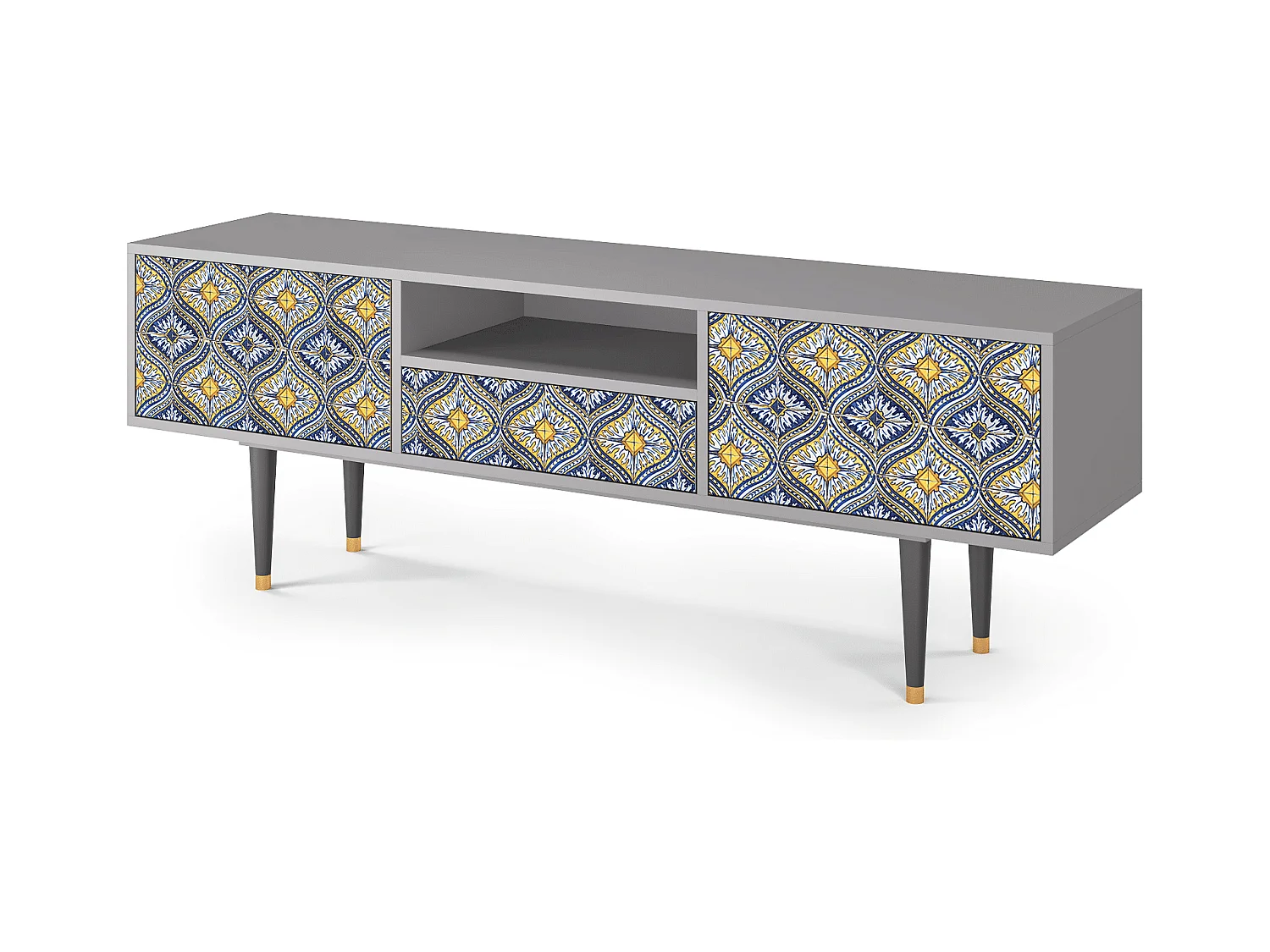 TV-Möbel - 170х59х41 cm - T6 - Illusory Pattern, Grau