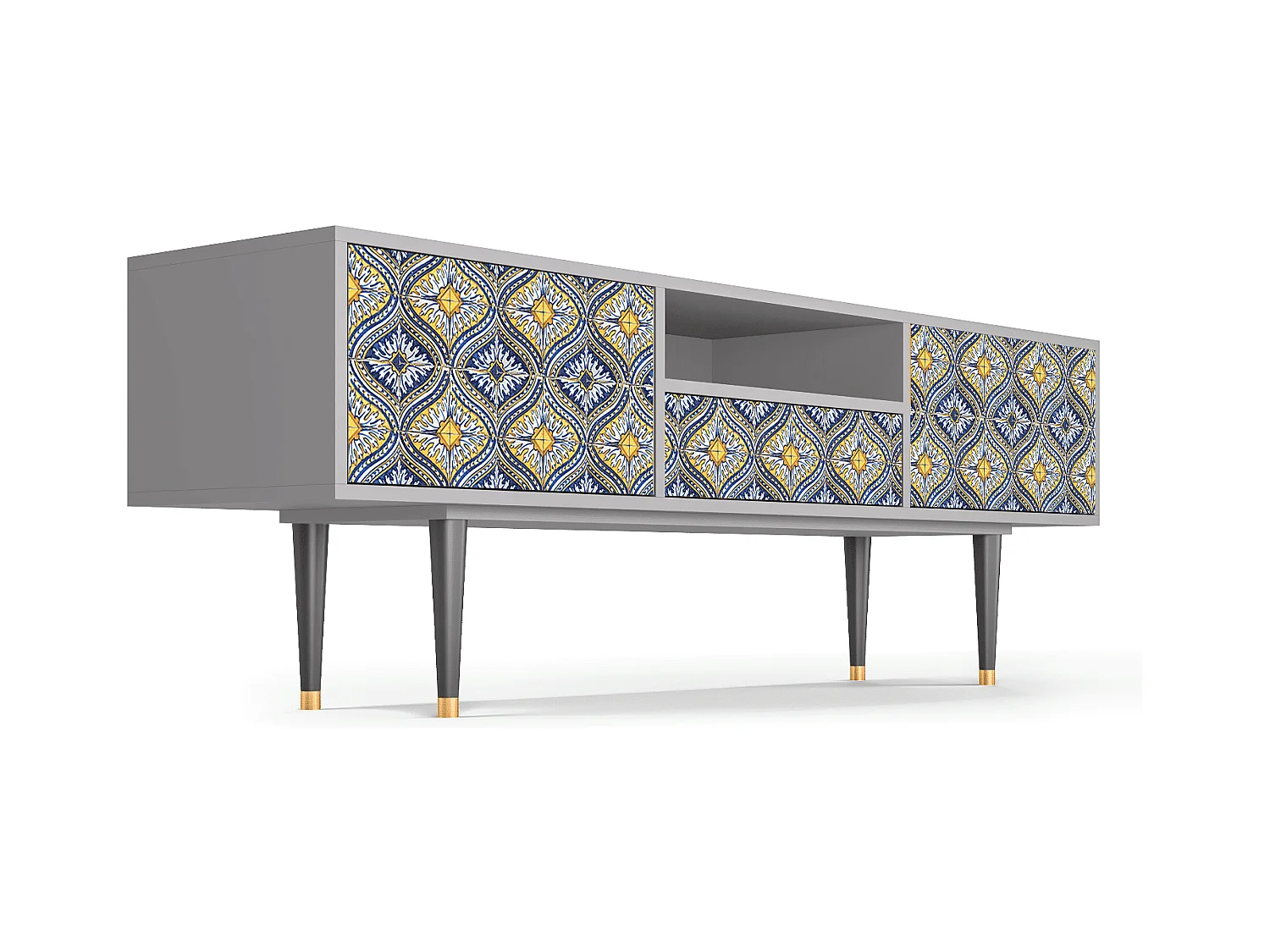 TV-Möbel - 170х59х41 cm - T6 - Illusory Pattern, Grau