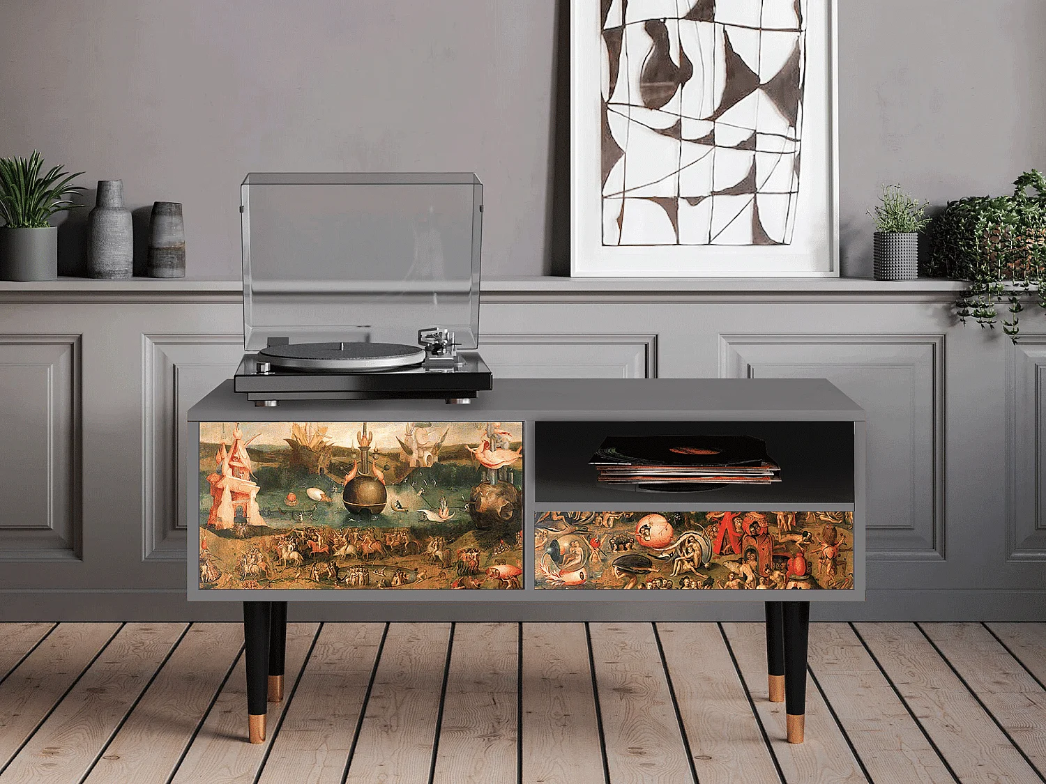 TV-Möbel - 115х59х48 cm - T3 - Garden of Delights , Grau