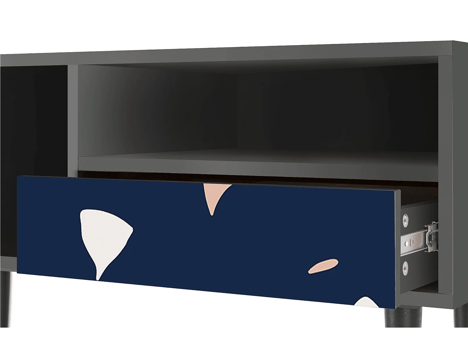 Szafka RTV - 115х59х48 cm - T3 - Space Satellites, Antracyt