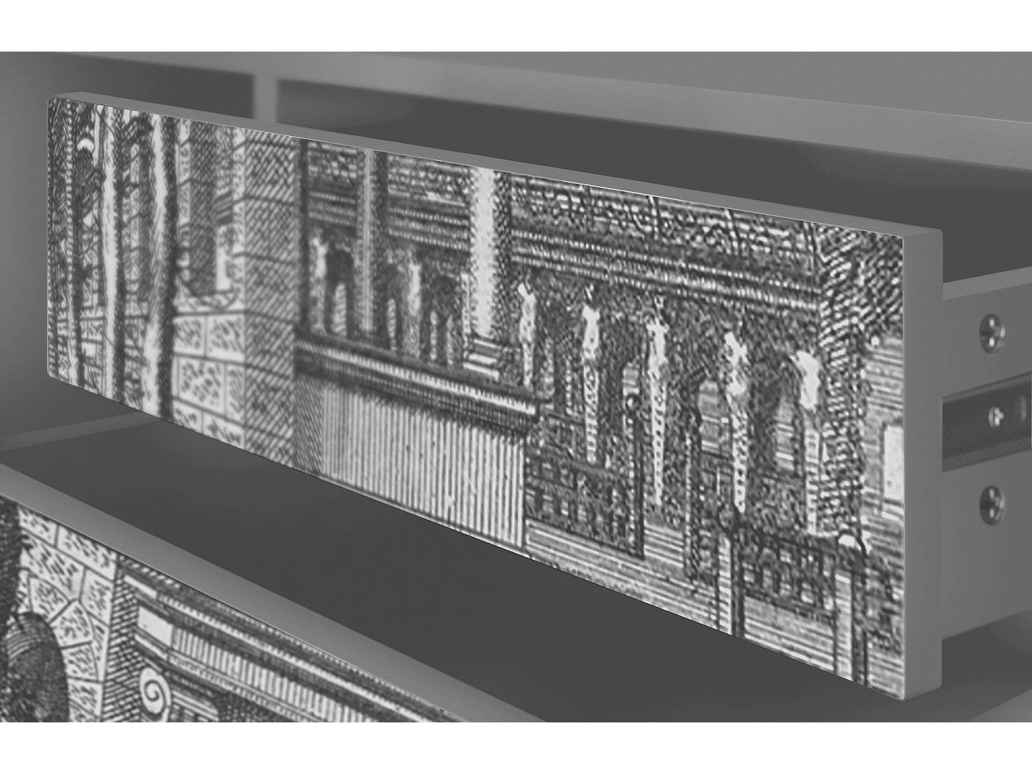 Meuble TV - 170х59х48 cm - T4 - View of the Piazza, Gris