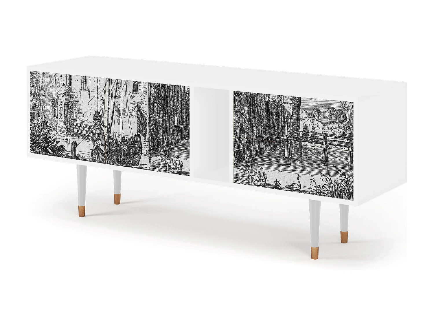 Meuble TV - 170х69х48 cm - T1 - Castle by Breugel, Blanc