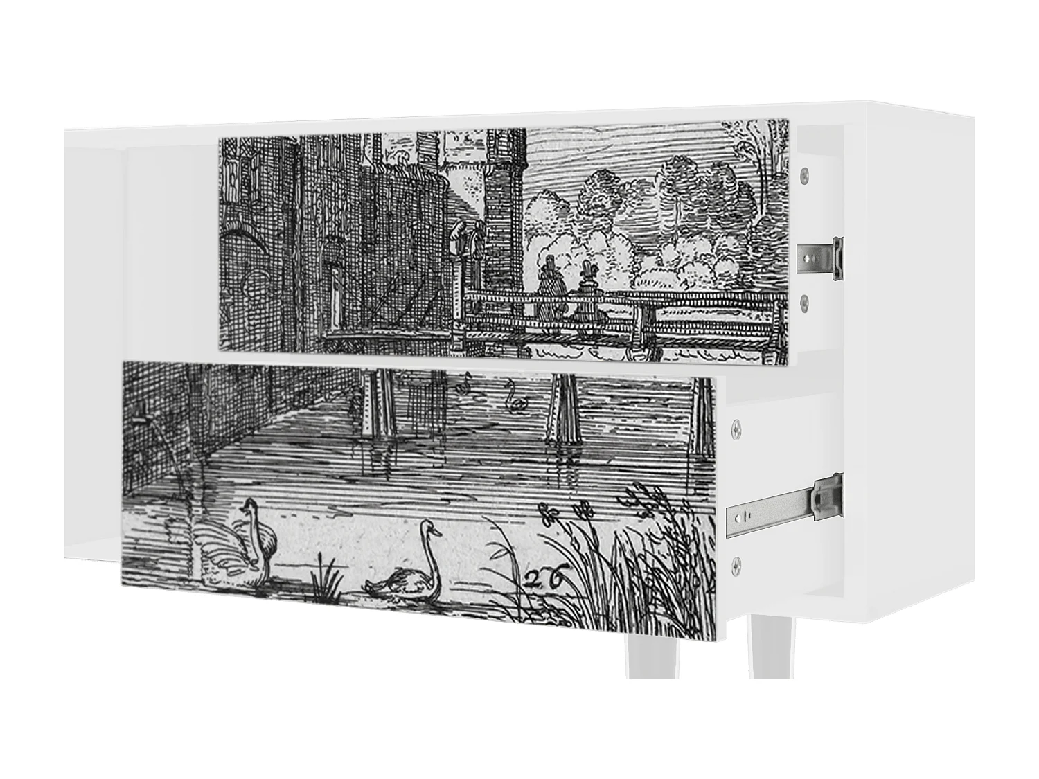 Meuble TV - 170х69х48 cm - T1 - Castle by Breugel, Blanc