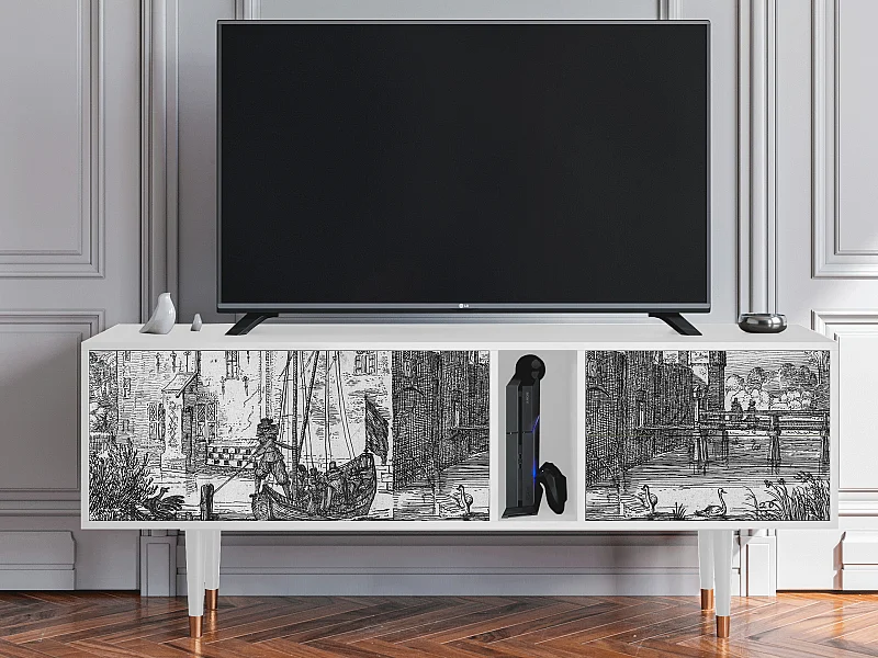 Meuble TV - 170х69х48 cm - T1 - Castle by Breugel, Blanc