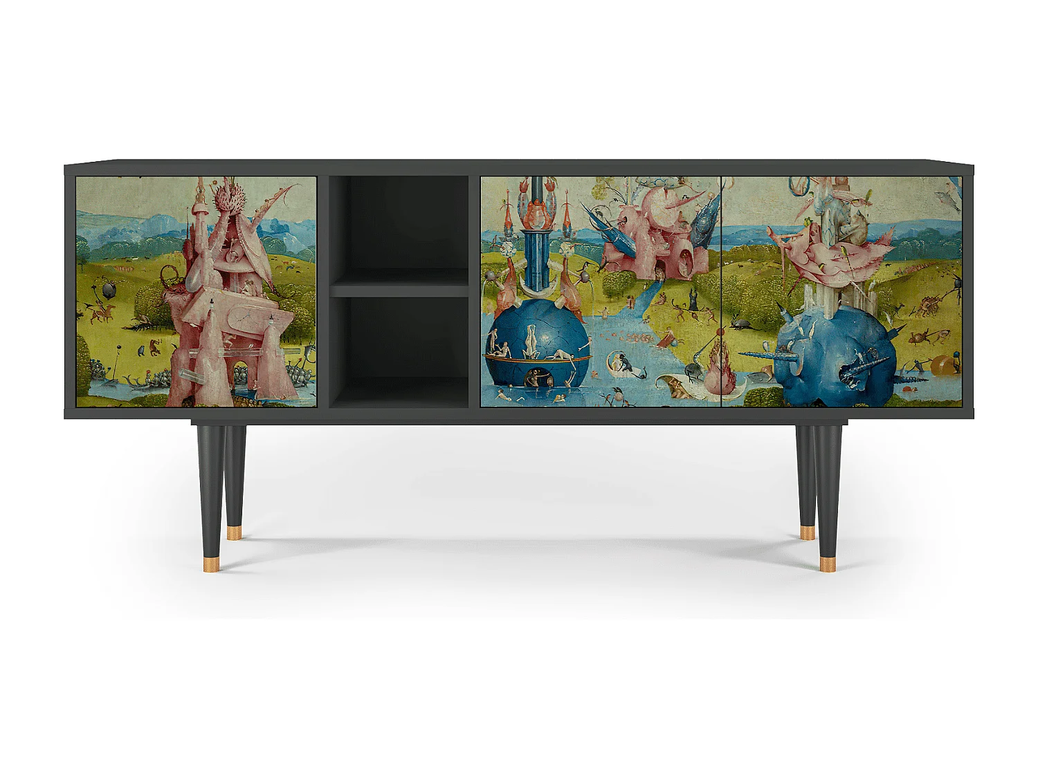 Szafka RTV - 150х69х41 cm - T5 - The Garden 2 by Bosch, Antracyt