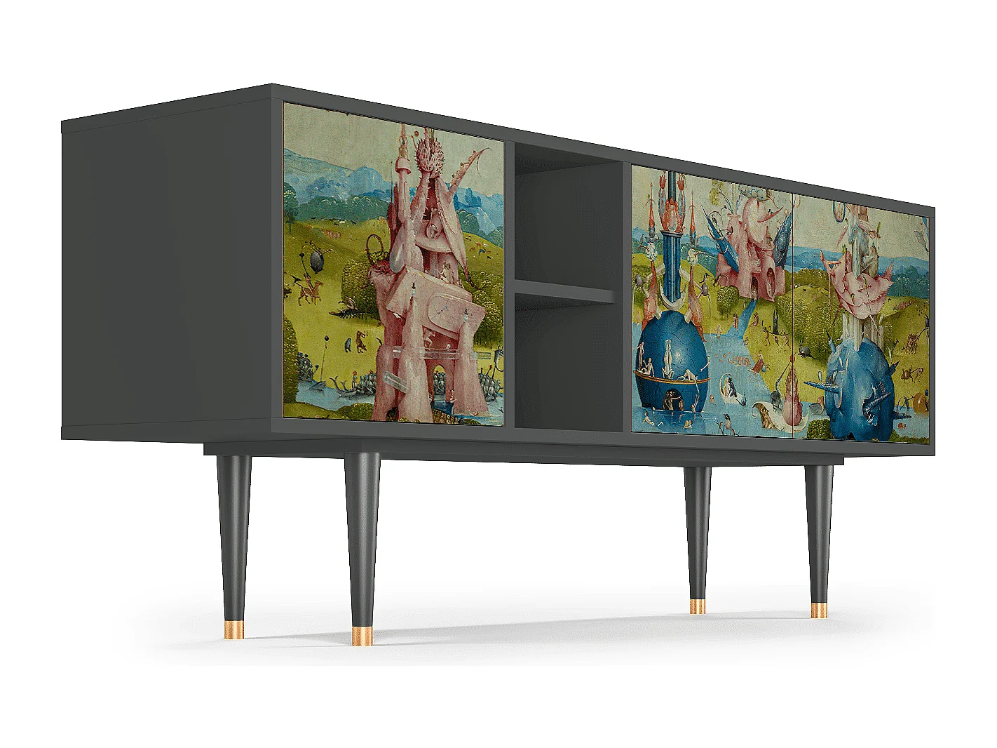 Szafka RTV - 150х69х41 cm - T5 - The Garden 2 by Bosch, Antracyt