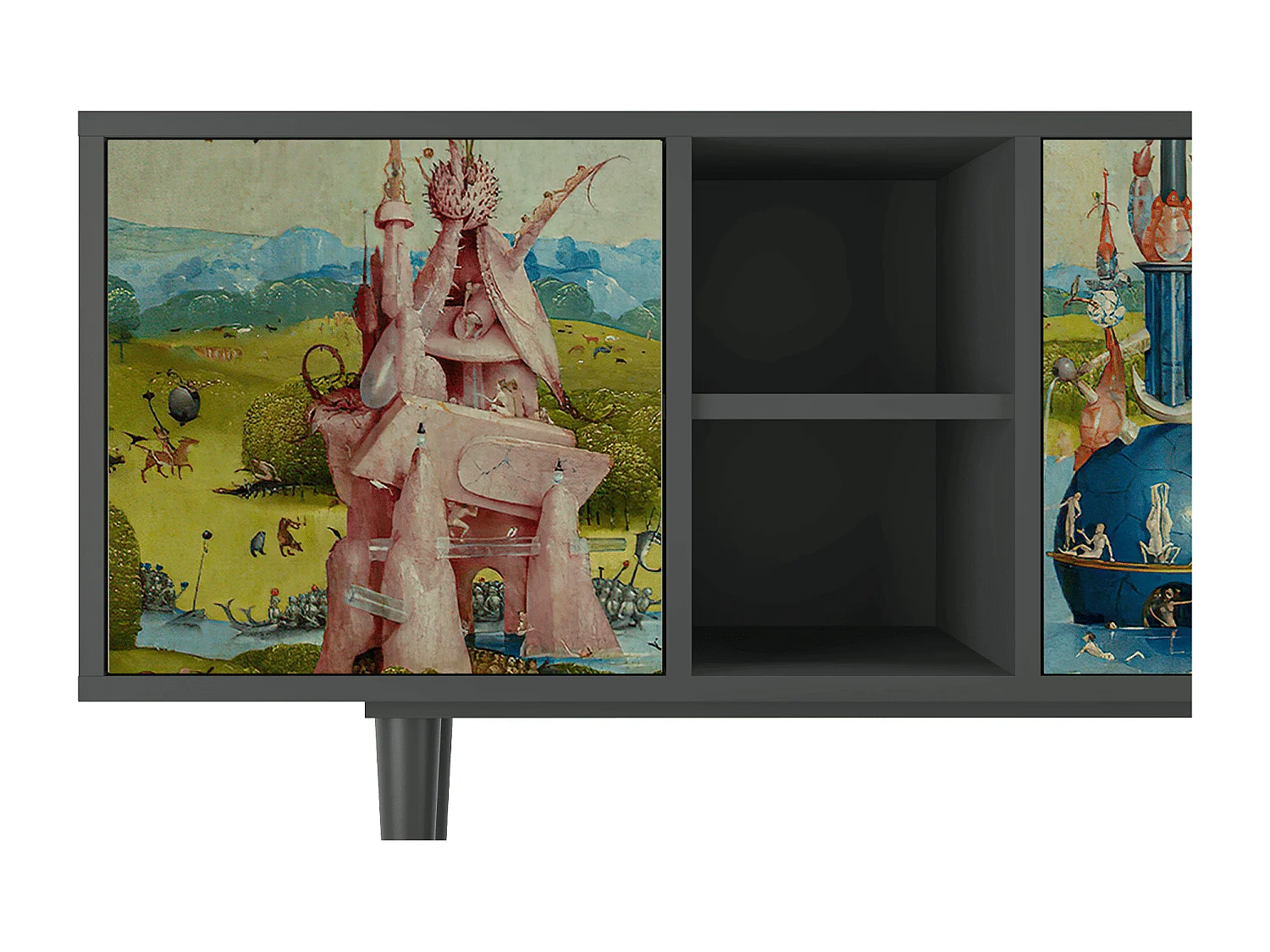 Szafka RTV - 150х69х41 cm - T5 - The Garden 2 by Bosch, Antracyt