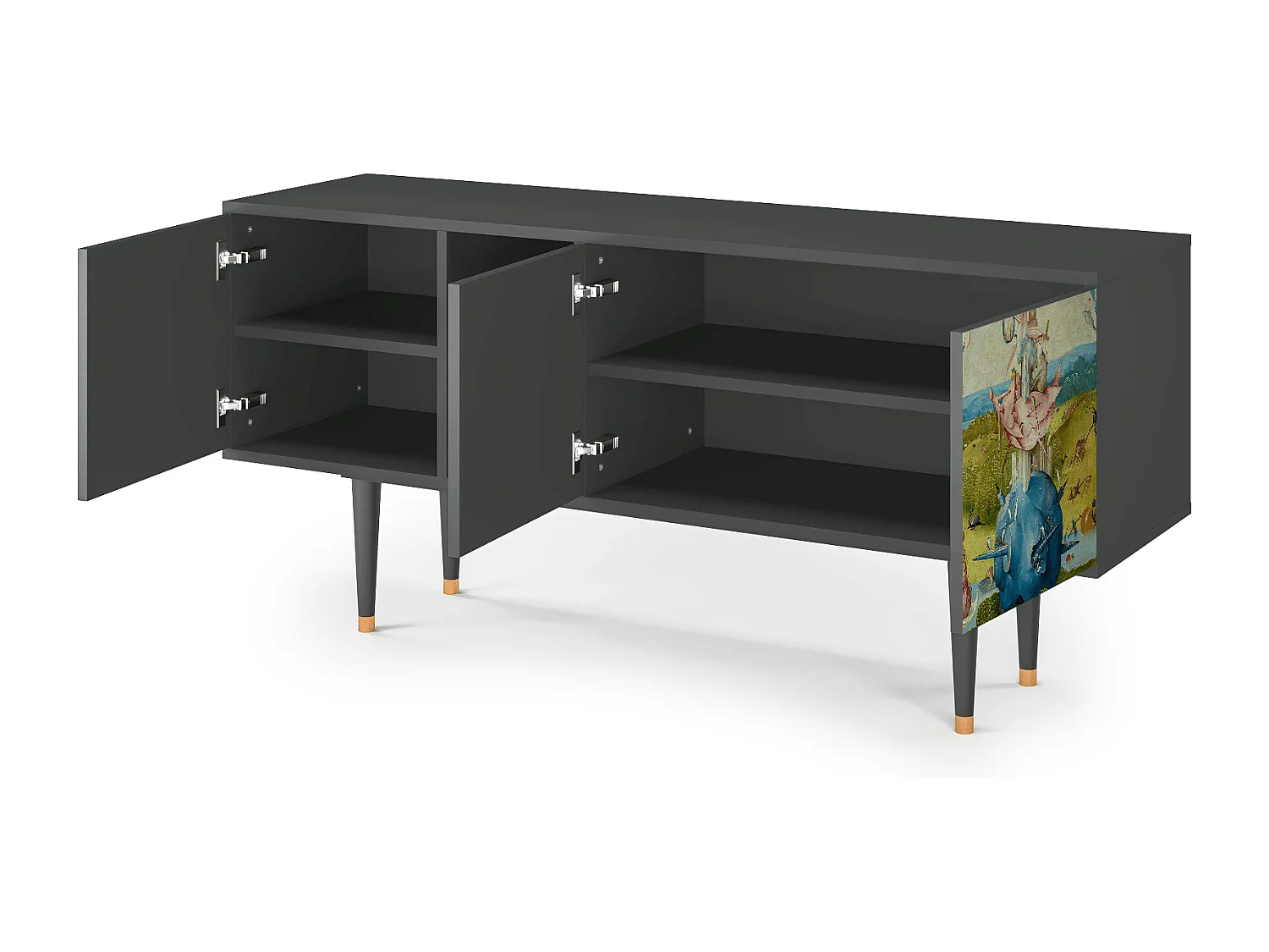 Szafka RTV - 150х69х41 cm - T5 - The Garden 2 by Bosch, Antracyt