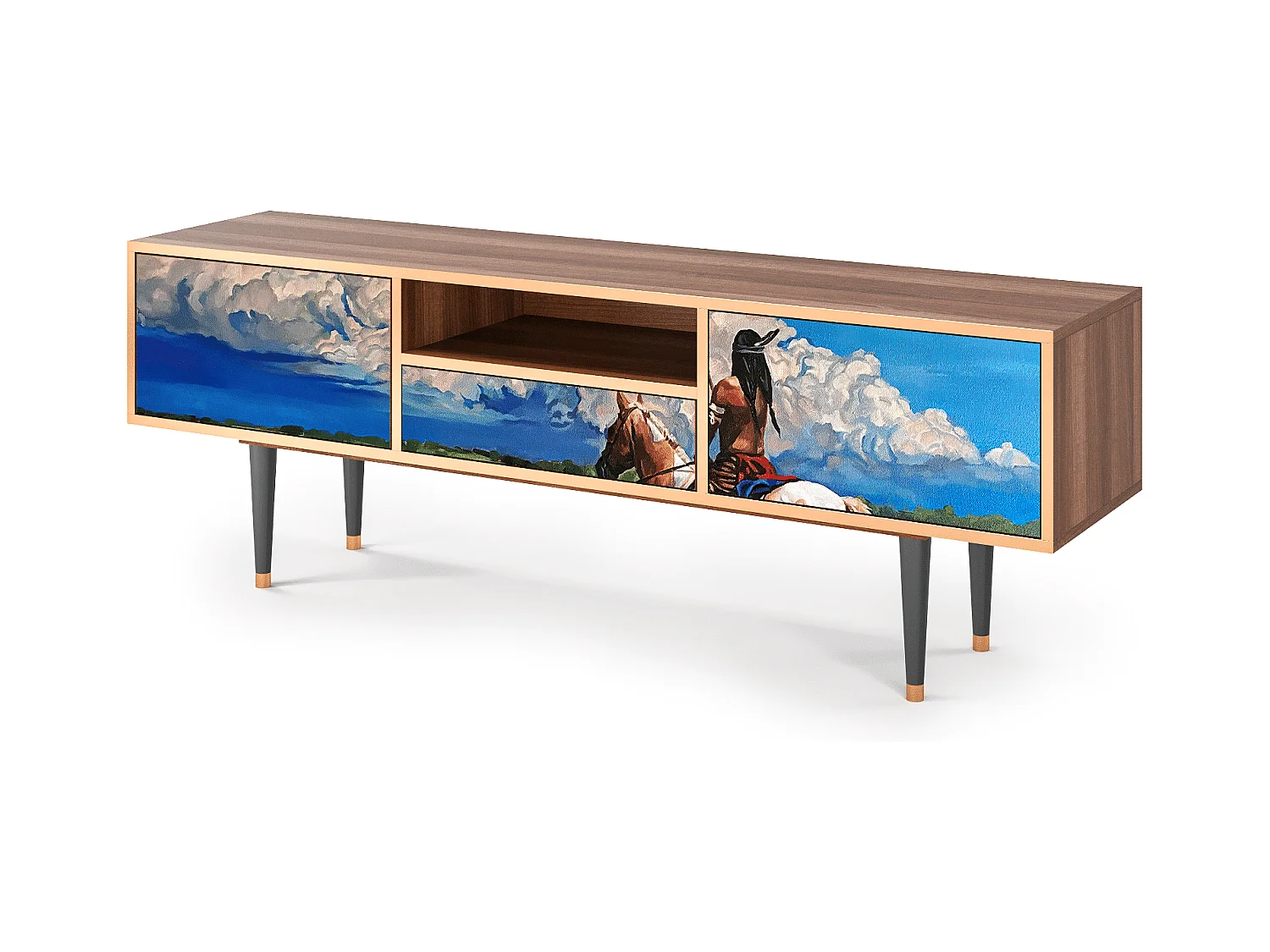 Meuble TV - 170х59х41 cm - T6 - Thunderheads by Dean, Noyer