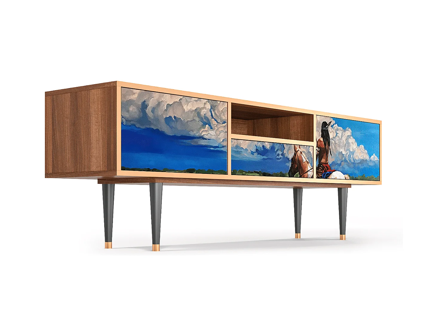 Meuble TV - 170х59х41 cm - T6 - Thunderheads by Dean, Noyer