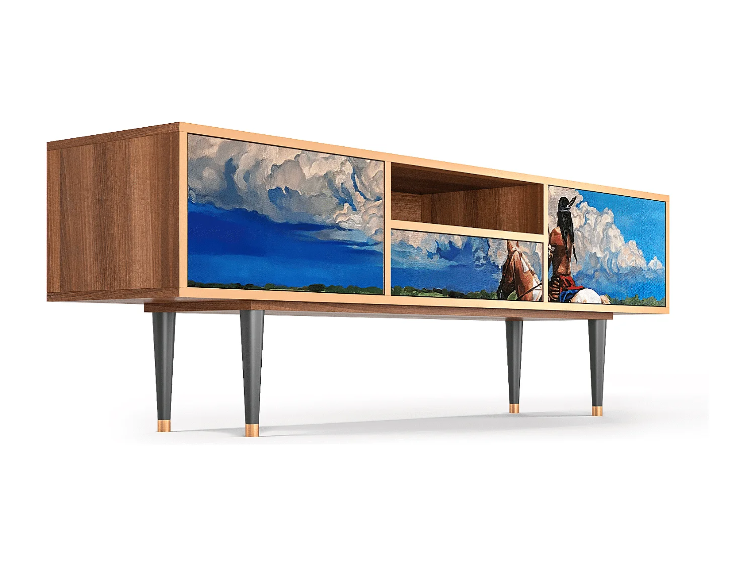 TV-meubel - 170х59х41 cm - T6 - Thunderheads by Dean, Walnoot