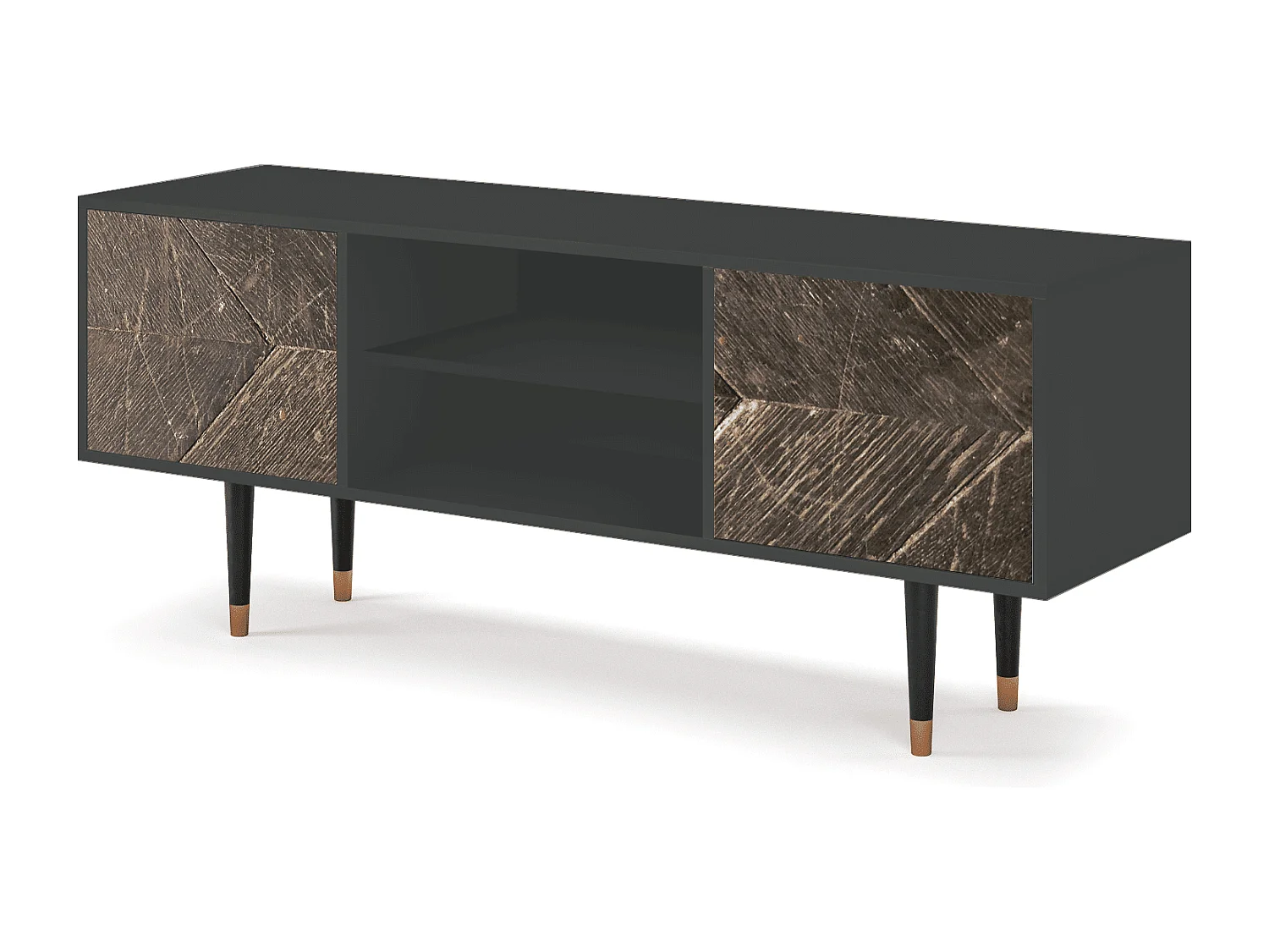 Szafka RTV - 170х69х48 cm - T2 - Wise Tree, Antracyt