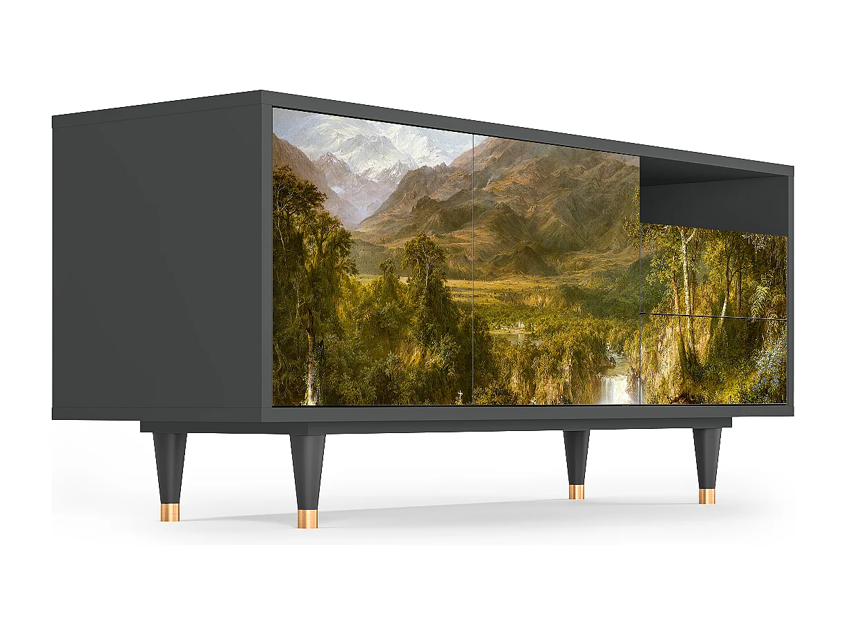 Meuble TV - 125х56х41 cm - T7 - The Heart of the Andes , Anthracite