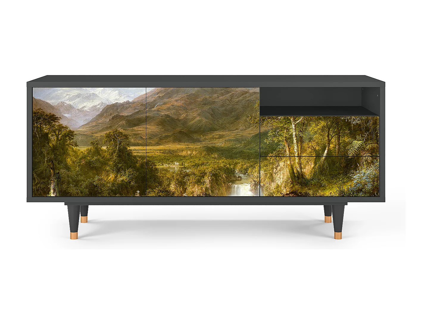 Meuble TV - 125х56х41 cm - T7 - The Heart of the Andes , Anthracite