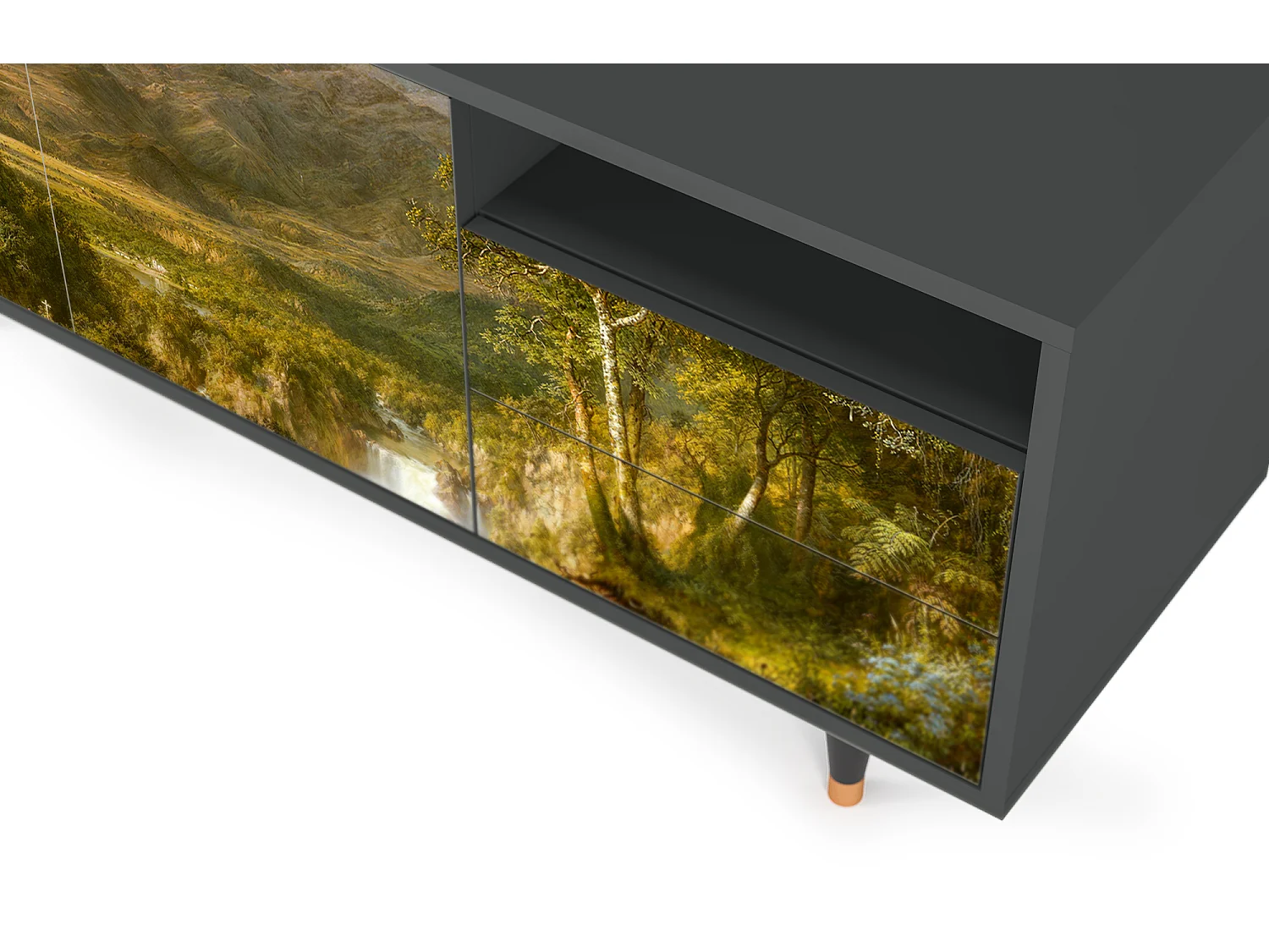 Meuble TV - 125х56х41 cm - T7 - The Heart of the Andes , Anthracite