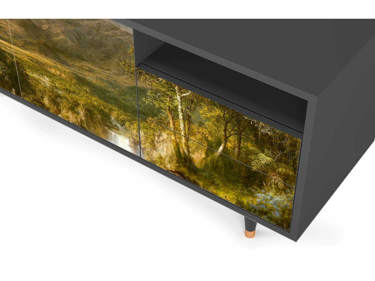 Meuble TV - 125х56х41 cm - T7 - The Heart of the Andes , Anthracite