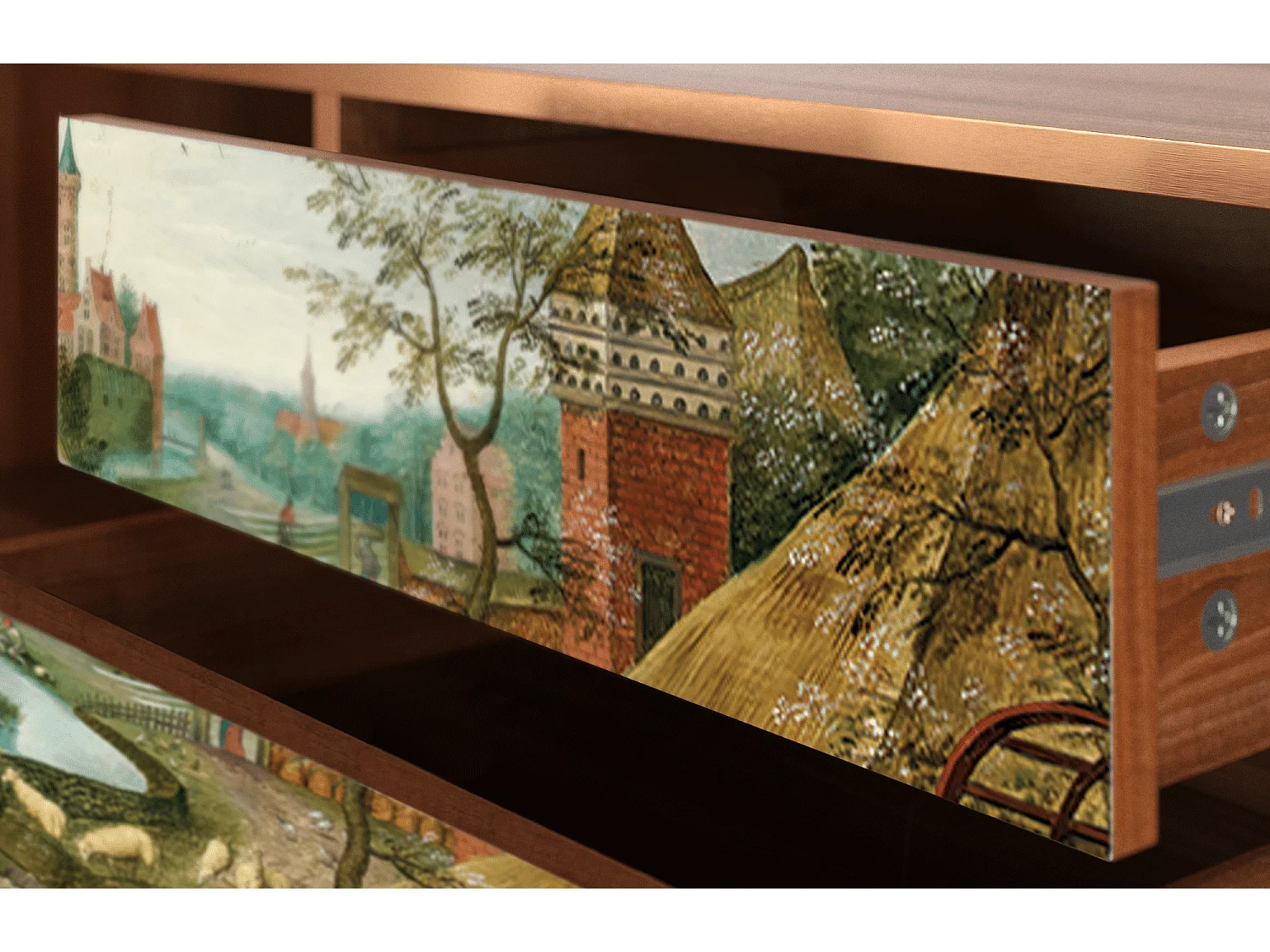 Mobile TV - 170х59х48 cm - T4 - The Younger - Spring, Noce