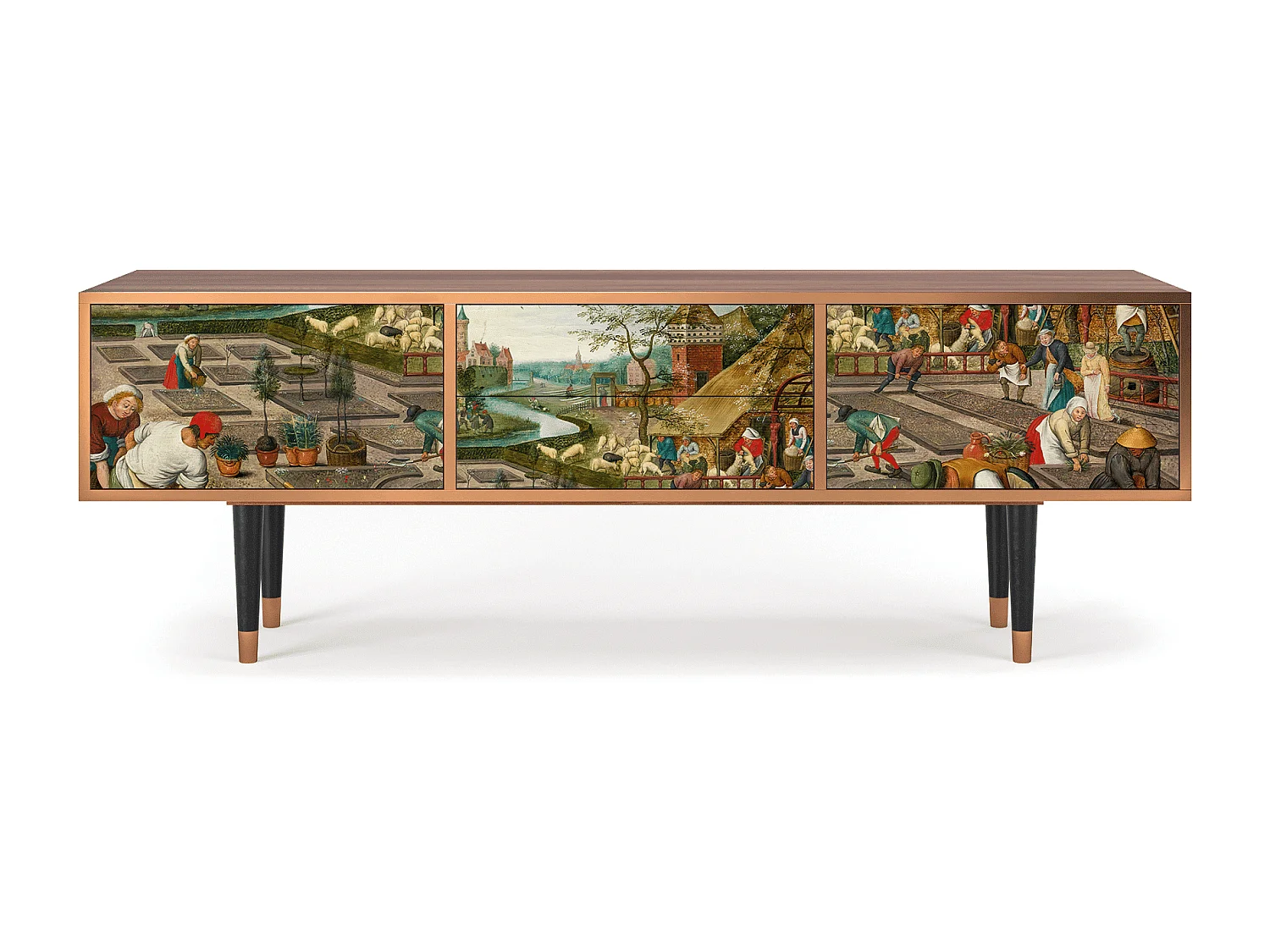 TV-meubel - 170х59х48 cm - T4 - The Younger - Spring, Walnoot