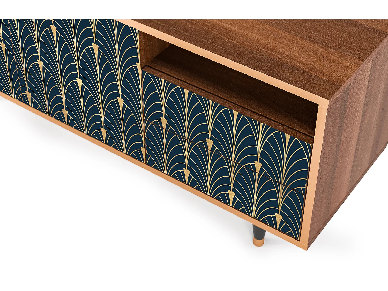 TV-meubel - 125х56х41 cm - T7 - Flower of the Nile, Walnoot