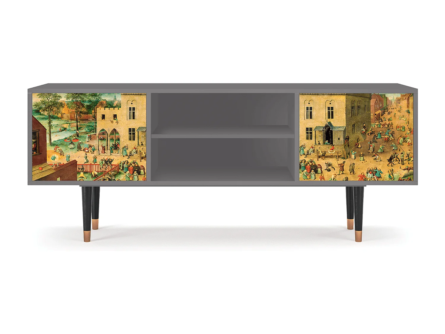 Mueble de TV - 170х69х48 cm - T2 - Children Games, Gris