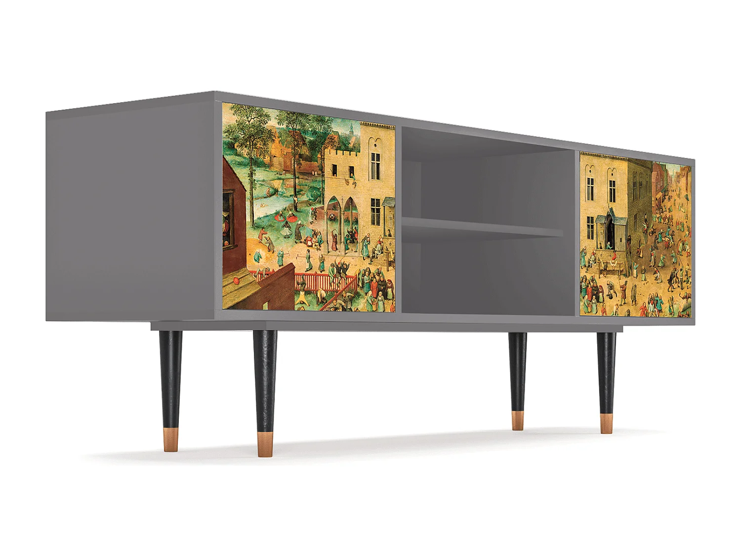 Meuble TV - 170х69х48 cm - T2 - Children Games, Gris