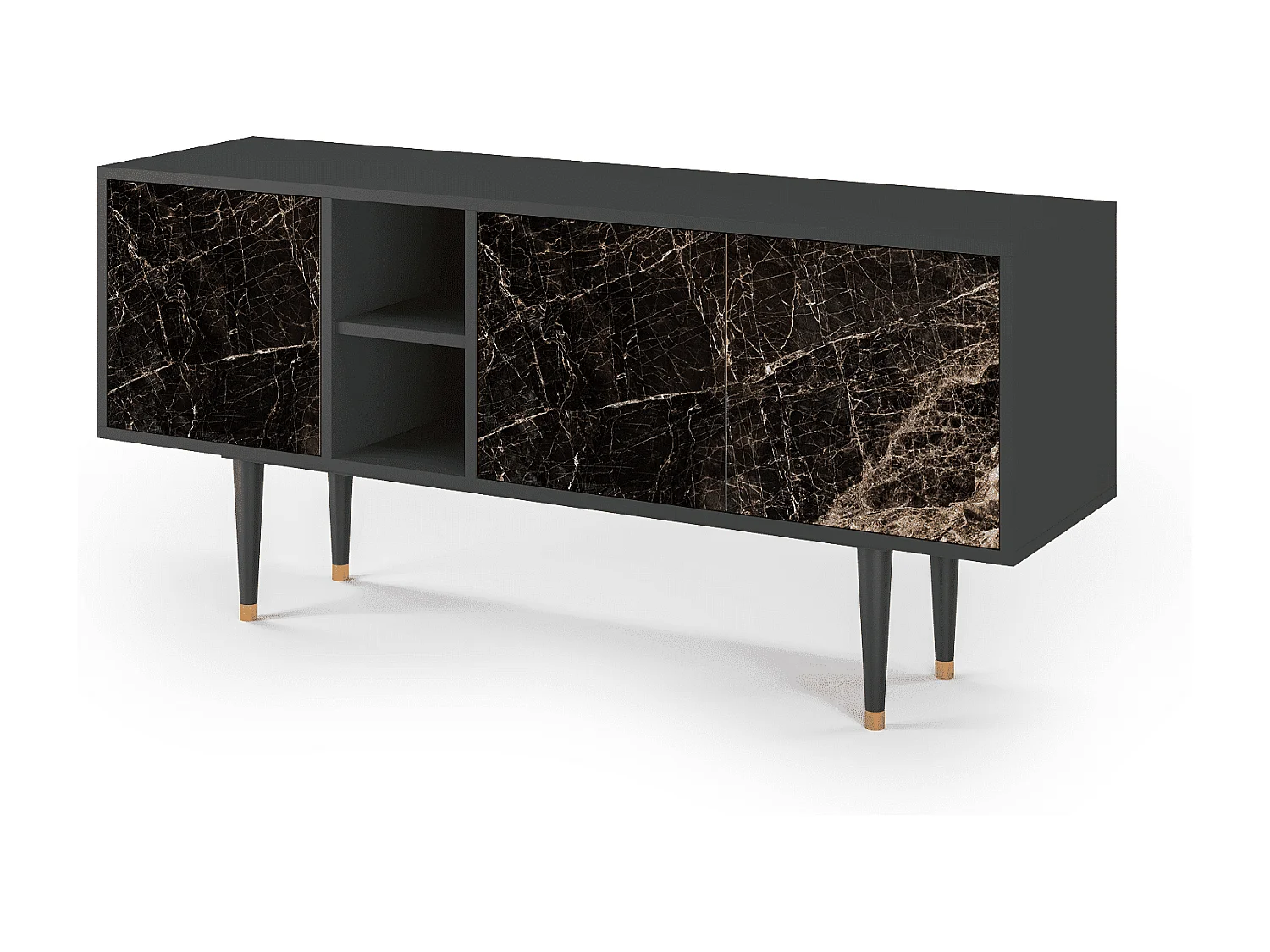 Szafka RTV - 150х69х41 cm - T5 - Night Abyss, Antracyt