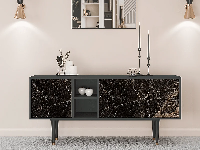 Szafka RTV - 150х69х41 cm - T5 - Night Abyss, Antracyt