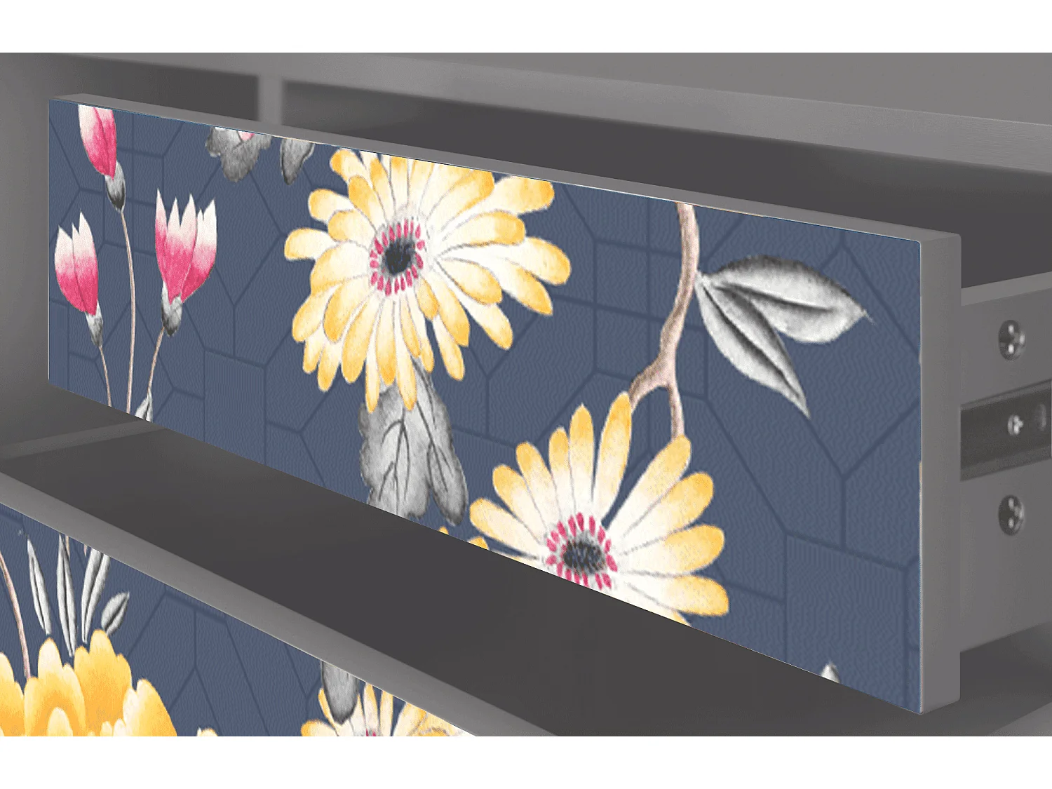 Meuble TV - 170х59х48 cm - T4 - Dark Flower Bed, Gris