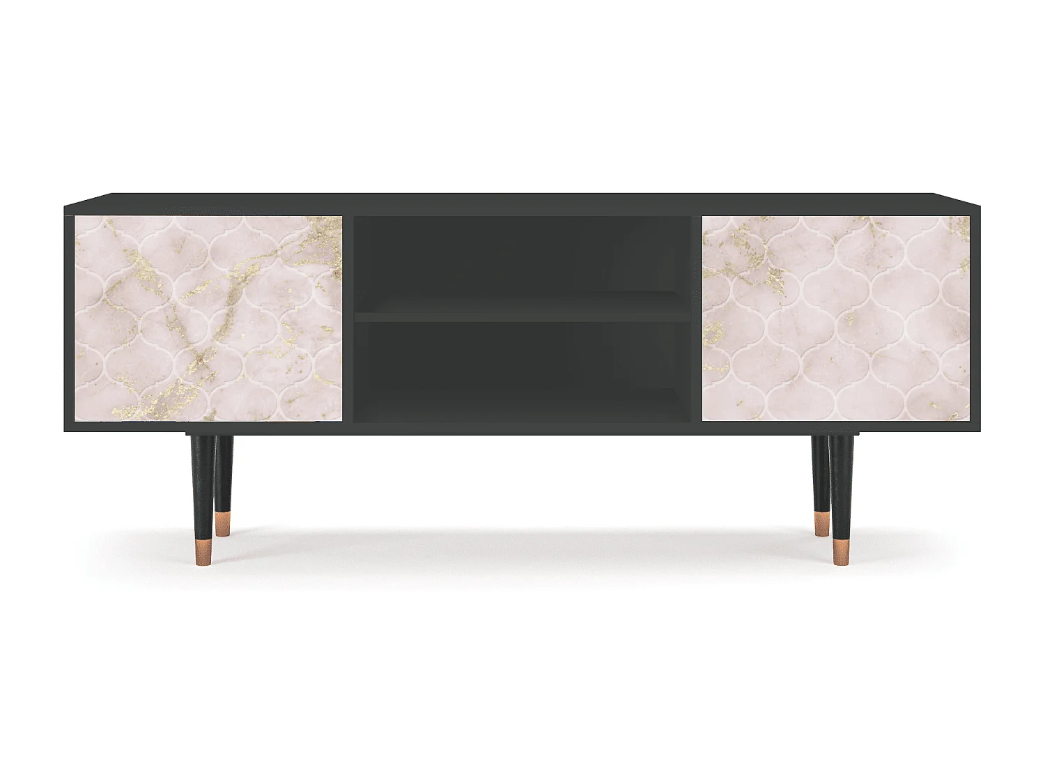 Meuble TV - 170х69х48 cm - T2 - Dirty Roses, Anthracite