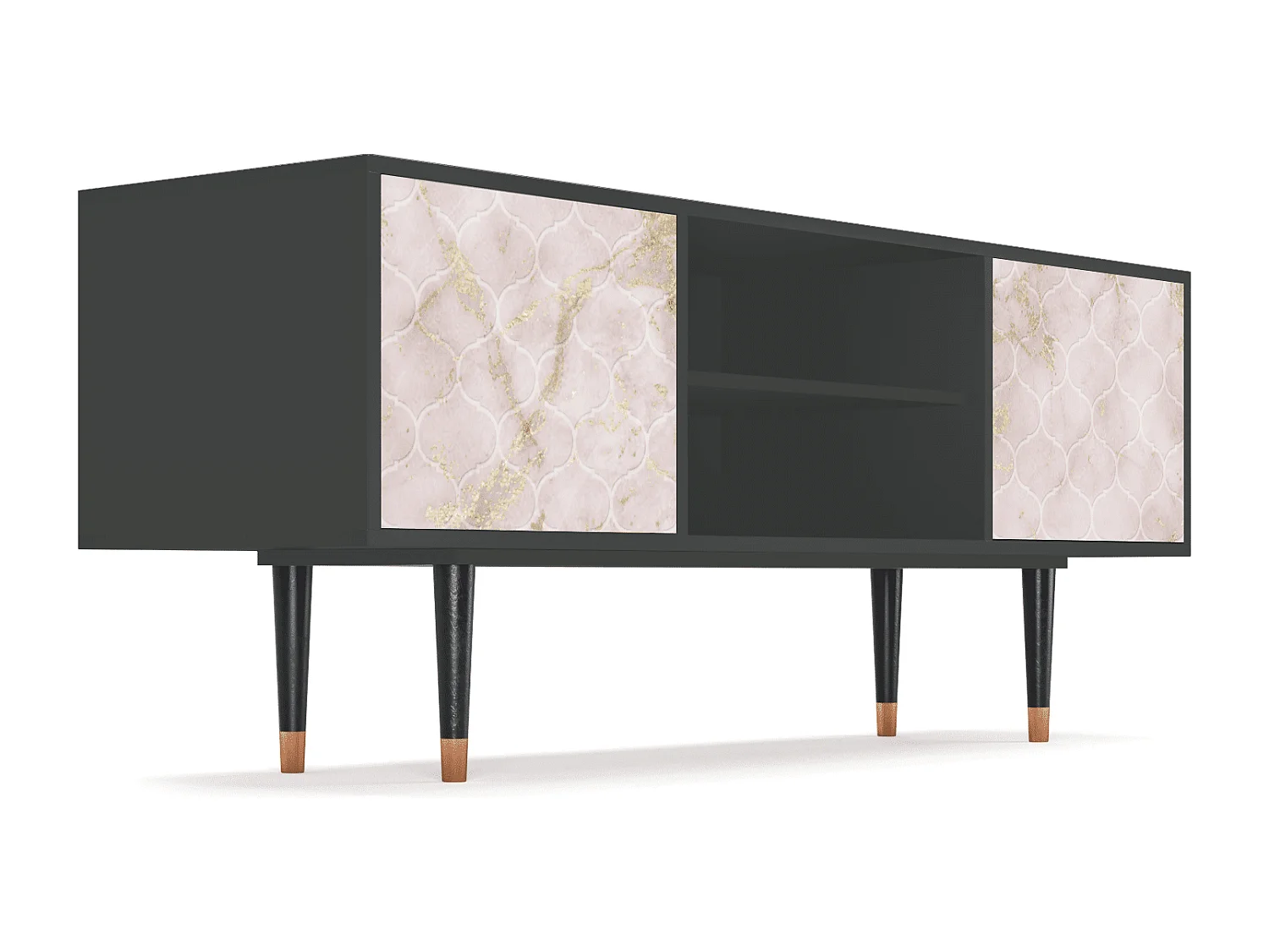 Meuble TV - 170х69х48 cm - T2 - Dirty Roses, Anthracite