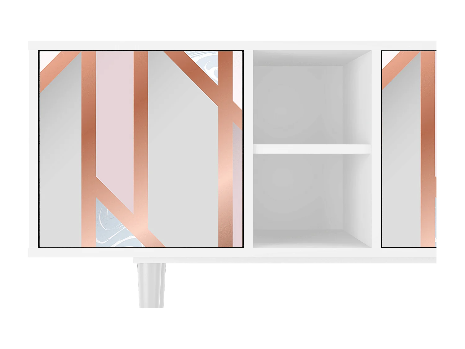 Szafka RTV - 150х69х41 cm - T5 - Champagne Story, Biały