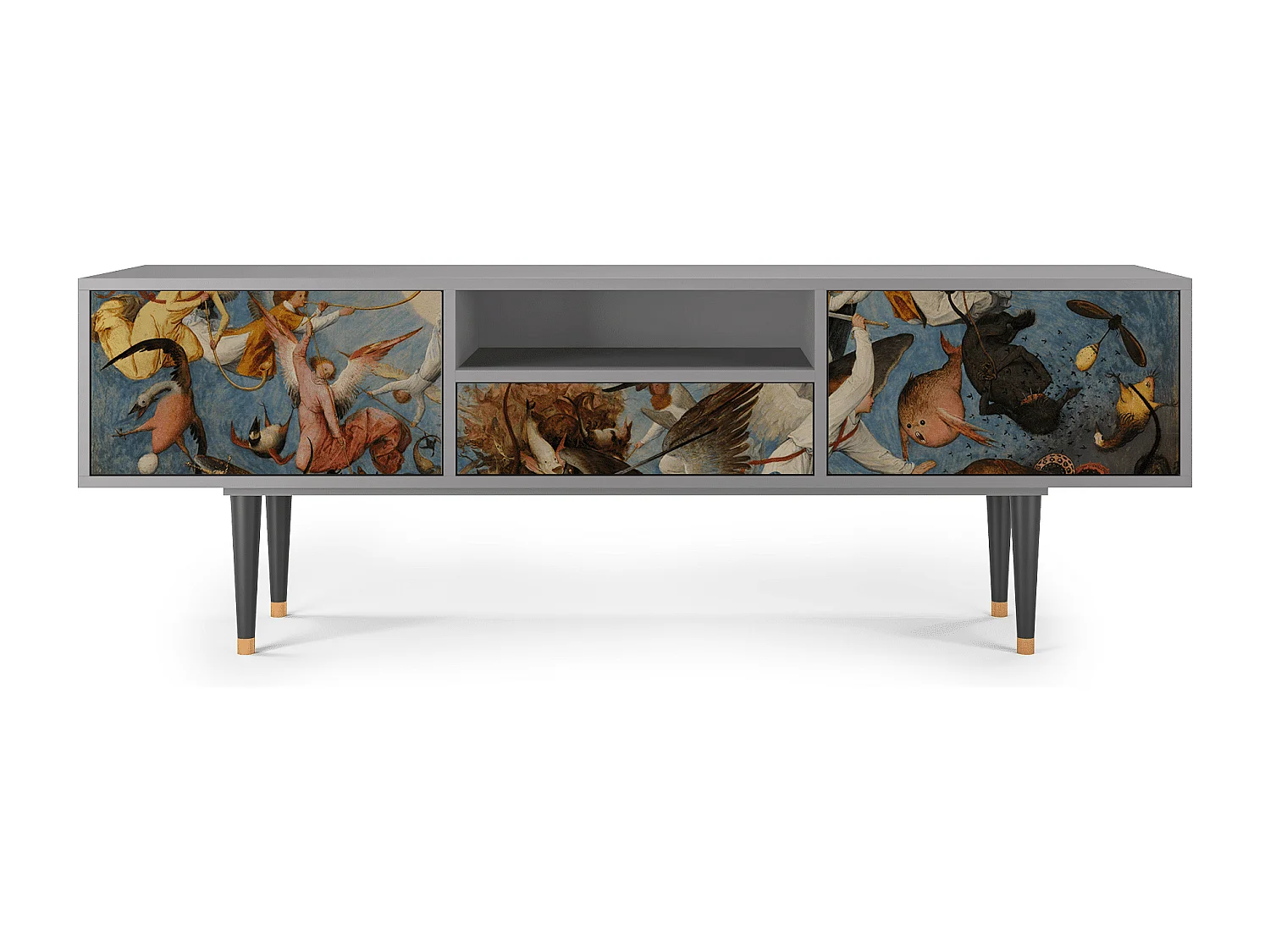 Meuble TV - 170х59х41 cm - T6 - The Fall, Gris